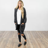 Chunky Knit Cardigan in Black