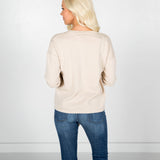 Topaz Tie Sweater in Beige