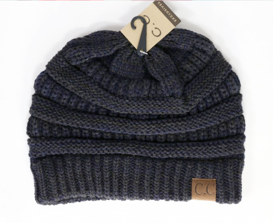 Classic Beanie - Two-Tone Navy/Dark Grey