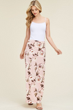 Floral A-Line Maxi Skirt - Black