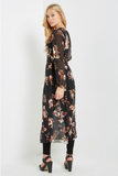 Carly Floral Chiffon Duster