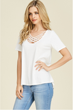 Criss Cross Short Sleeve Top