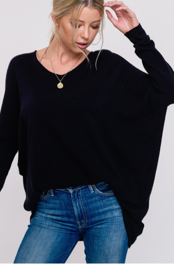 Geneva Sweater Tunic - Available In Black