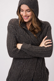 Harper Hooded Cardigan Sweater - Available in Mocha
