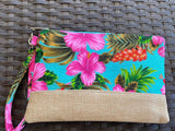 Hibiscus Wristlet Cosmetic & Multipurpose Bag