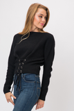 Jenna Corset Sweater - Available in Black