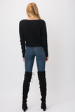 Jenna Corset Sweater - Available in Black
