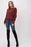 Jenna Corset Sweater - Available in Burgundy