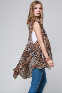 Kensey Leopard Cascade Vest