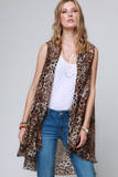 Kensey Leopard Cascade Vest