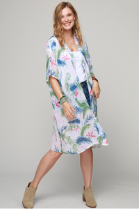 Malia Tropical Kimono - Available In White