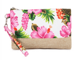 Hibiscus Wristlet Cosmetic & Multipurpose Bag