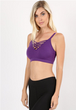 Front V-Lattice Bralette - Sapphire