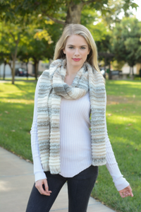 Oversized Marled Knit Scarf