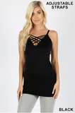 Jazlyn V-Lattice Cami - Available in Black