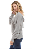 Roxy Bow Sweater - Grey