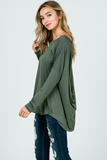 Fayth Crossed Open Back Top - Burgundy