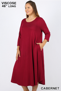 Gia Dress Plus - Cabernet