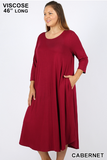 Gia Dress Plus - Cabernet