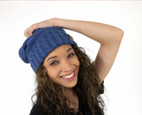 Slouchy Beanie - Tri-Color Brown