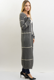 Jana Striped Sweater Cardigan - Available in Black/Ivory