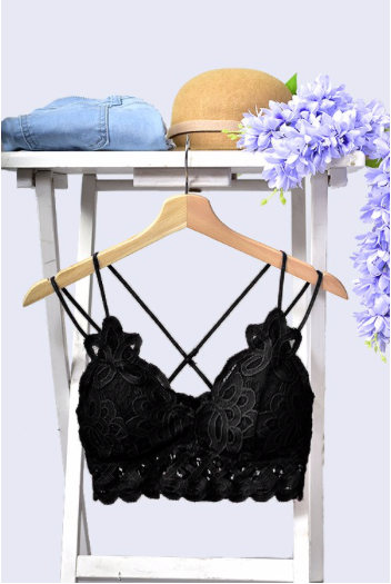 Jolina Crochet Lace Bralette - Available In Black