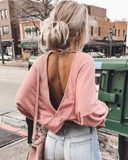 Crystal Backless Top - Available in Pink