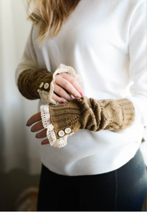 Autumn Arm Warmers - Mocha