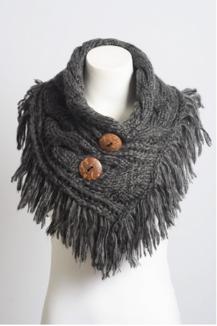 Andreia Shoulder Warmer - Available in Charcoal